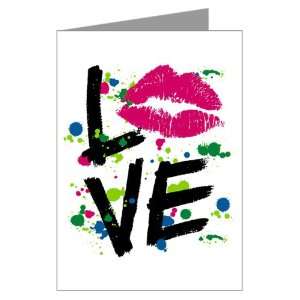  Greeting Cards (10 Pack) LOVE Lips   Peace Symbol 