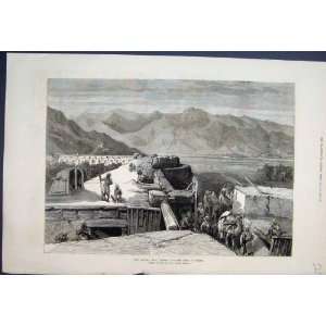 Afghan War Inside Fort Takka Camels Sketch 1879 Print