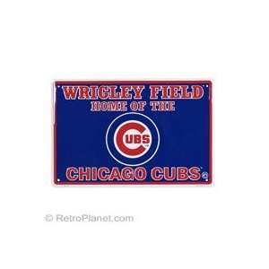  Wrigley Field Home of the Cubs Metal Sign 