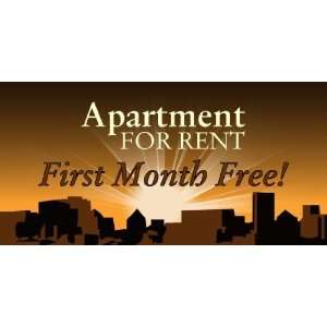  3x6 Vinyl Banner   Apartment For Rent Month Free 