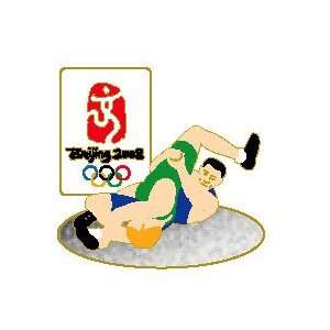  Beijing 2008 Olympics Wrestling Pin
