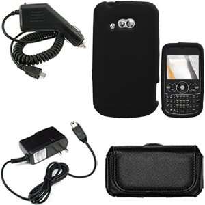  iNcido Brand LG 900G Combo Solid Black Silicone Skin Case 