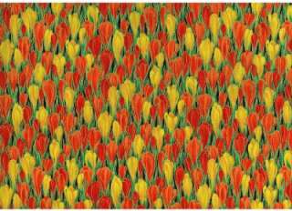 DECO DANCE CROCUS RED ORNG YELLOW~ Cotton Quilt Fabric  