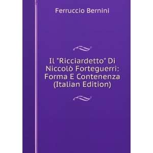    Forma E Contenenza (Italian Edition) Ferruccio Bernini Books