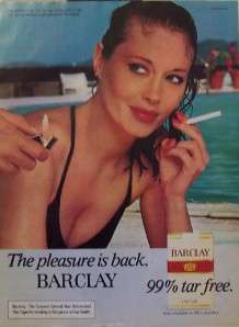 1981 Barclay Cigarettes SwimSuit Print Ad  