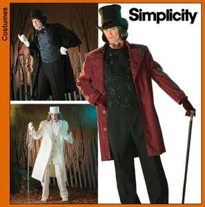 Dracula Coat w Cape Coachman Mens Costume GreatCoat Simplicity Pattern 