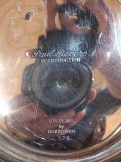 Paul Revere Reproduction Bowl Sterling Silver Engraved Boardman 574 