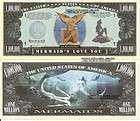Mermaids Love You One Million Dollar Bills x 4 New Gift A World Under 