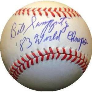   autographed Baseball inscribed 83 World Champs