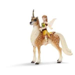  Schleich Female Elf On Forest Unicorn Toys & Games