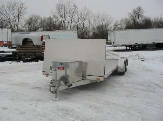 7430 Used 2008 Middlebury 8.5 x 18 Aluminum Toolbox Ramps Winch Front 