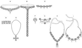 Renaissance Jewelry PATTERN 5508 Belt Choker Brooch BRACLET and 
