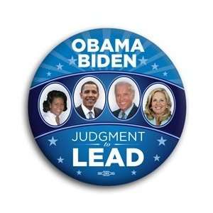  Obama and Biden Judgment to Lead with Spouses Photo Button 