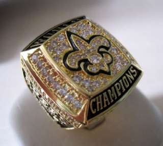 New Orleans Saints Super Bowl CHAMPIONSHIP RING replica gold plated 