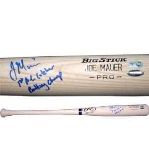 Joe Mauer Signed Bat   09 MVP Big Stick IRONCLAD   Autographed MLB 