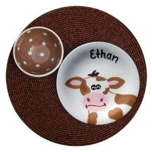 Moo Cow Personalized Ceramic Plate