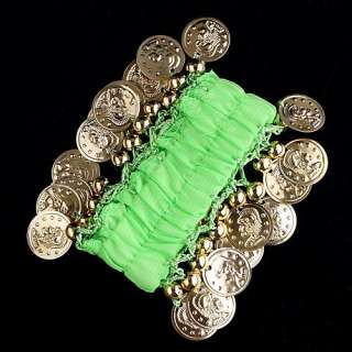 Belt Dance Wristband Bracelet with Sequins Beads H2631G  