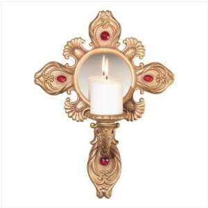  ALAB CROSS MIRROR W/SCONCE