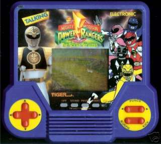 Electronic handheld TALKING POWER RANGERS game by Tiger. (1994 