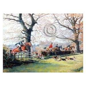  Full Cry at Woolsthorpe by Elizabeth Sharp   Horse Art 