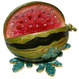   Fruit Handmade Jeweled Enameled Metal Trinket Box Toys & Games