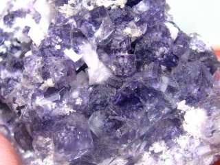 Purple Fluorite & Dolomite Mineral Crystal Specimen  