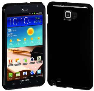 BLACK GLOSS TPU CASE FOR SAMSUNG GALAXY NOTE AT&T LTE i717 