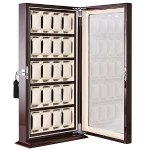   Painted Wooden 20 Watch Display Cabinet Storage Box