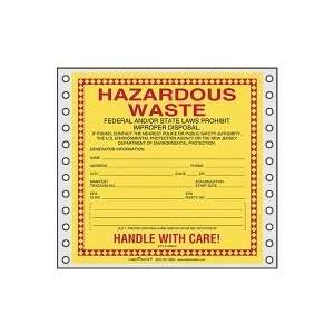  New Jersey Waste Label, Pin Feed Paper