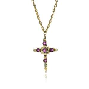 Gypsy Explore Oxidized Gold Antique Cross on Handmade Chain Pendant 
