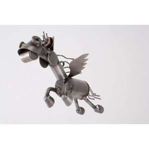  Recycled Scrap Metal Flying Pegasus Horse 