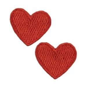  Blumenthal Lansing Iron On Appliques Red Hearts 2/Pkg; 3 