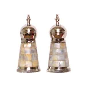  Decorative Salt & Pepper Shakers with Mother of Pearl 