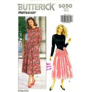 Butterick 5050 Sewing Pattern Dress Below Waist Flared Size 6   8   10