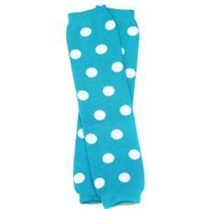   Turquoise polka dot baby leg warmers for boy or girl by My Little Legs