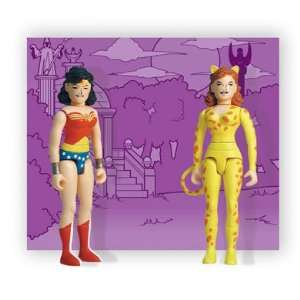 The Silver Age Wonder Woman Vs. The Cheetah Pocket sized Figures   DC 