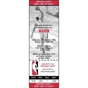  Chicago Bulls Colored Dunk Ticket Invitation Sports 