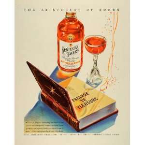 1943 Ad Kentucky Tavern Bourbon Whiskey Book Bottle Alcohol Glenmore 