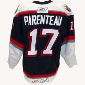 Parenteau #17 2009 2010 Hartford Wolf Pack Game Used Blue Jersey 