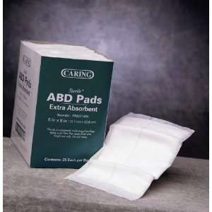 Caring ABD/Combine Pads, 5x9, Non Sterile Health 
