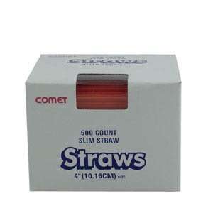  STRAW SLIM RED 4, CS 10/500CT, 04 0473 WNA COMET WEST 