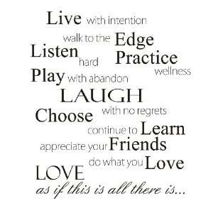  Live with intentions walk to the edge listen hard practice 