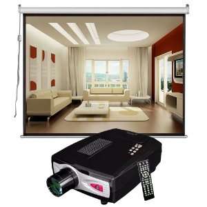 Pyle Video Projector and Screen Package   PRJHD66 60 