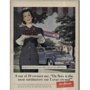  USO Benefit for the Troops  1945 DeSoto Ad, A2896 