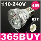 4W E27 110 240V Warm White 4 LED Bulb Lamp spotlight Energy Saving 