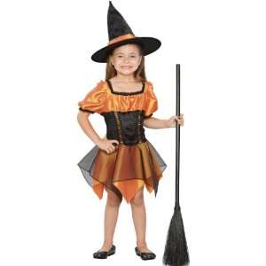  Orange Adorable Witch Childs Costume Toys & Games