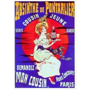  ABSINTHE PONTARLIER MON COUSIN PARIS FRANCE FRENCH SMALL 