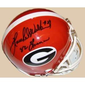  Herschel Walker Signed Georgia Mini Helmet w/82 Heisman 