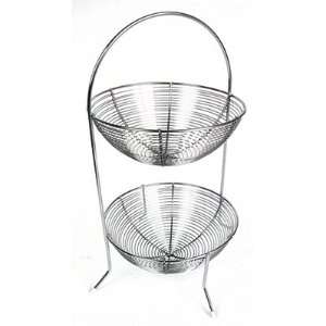  Exeter Wire 2 Tier Fruit Basket with Stand