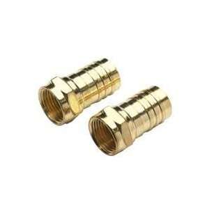  CRIMP ON CABLE CONNECTORS FOR RG6 COAX PHILIPS (4) PK 